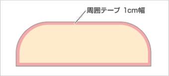 デザインパイプ椅子カバー 中側サイズイメージ